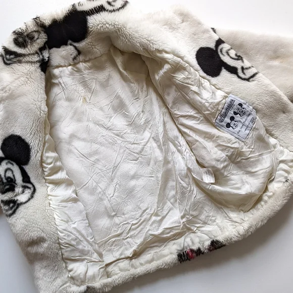 VERY RARE Kid's Vintage 1992 Disney Apparence Mickey & Minnie Faux Fur Coat - Picture 15 of 15